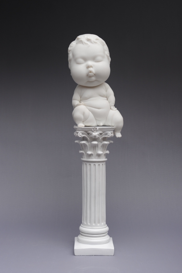 Absent from Duty Resin Angel: L13 W12 H24cm  2015 by Johnson Tsang